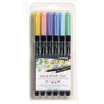 Lyra 6 Renk Pastel Tone Aqua Brush Duo Çift Taraflı Fırça Uçlu Kalem Seti