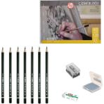 Lyra Eskiz Başlangıç Seti 2 + Dereceli Kalem + A5 Defter + Dağıtıcı Set + Silgi + Açacak + Hamur Silgi - Karışık-Çok Renkli - standart