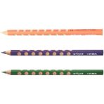 Lyra Groove Jumbo Kuru Boya Kalemi - Mor + Yeşil + Krem - 1 Adet - Çok Renkli