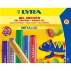 Lyra Jel Mum Boya Metalik Renkler 6'lı Karton Kutu