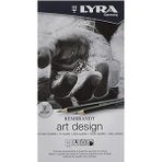 LYRA Rembrandt Art Design Çizim Kalemi, 12'li Metal Kutu, Karışık Dereceler