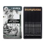 Lyra Rembrandt Art Design Profesyonel Dereceli Kalem Seti (Karakalem Eskiz Çizim Seti) 12'li Metal Kutu