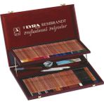 Lyra Rembrandt Polycolor Kuru Boya ve Karakalem Eskiz Çizim Art Set Ahşap Kutulu Seti