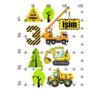 Lyroni Yenilebilir Şeker Kağıt İnşaat Temalı Kişiye Özel Pasta Süsleme