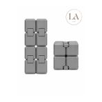lysiaaccessory Hareketli Stres Küpü Infinity Cube – Katlanabilir Anti Stres Oyuncak | 3D Baskı Sonsuz Küp | Gri