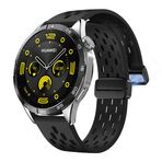 LYSMVIVI Spor Saat Kayışı 18 mm 19 mm 20 mm 22 mm Hızlı Bırakma Silikon Manyetik Sweatproof Nefes Alabilir Saat Kordonu Erkekler Kadınlar için, Yumuşak Silikon Spor Saat Kayışı - Siyah