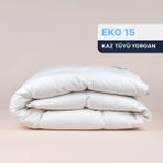 Lyssa Home Eko 15 Kaz Tüyü Yorgan 155x215 cm - 155 x 215 cm - 010 - Beyaz