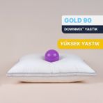 Lyssa Home Gold 90 Downmix® Yüksek Yastık – %90 Gıdık Tüyü & Mikrojel Elyaf, 50x70 cm - Beyaz - 50 x 70 cm