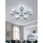 Lytra Lighting Damla Model 8'li Gümüş 3 Renk Modu Ledli Tavana Sıfır Salon Mutfak Çocuk Yatak Odası LED Avize