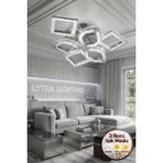 Lytra Lighting Hera Model 6'lı Gümüş 3 Renk Modu Ledli Tavana Sıfır Modern Salon Mutfak Çocuk Yatak Odası LED Avize
