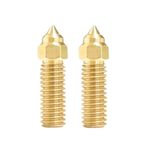 LYXDWRC 3D Yazıcı için 2 adet Pirinç Nozullar, 1.75mm Filament ile uyumlu, Ekstruder Hotend Aksesuarı, 0.2/0.3/0.4/0.6/0.8/1/1.2mm(0.6mm)