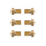 LYXDWRC 6 adet 3D Yazıcı Nozulları, 1.75mm Filamentlerle Uyumlu, 0.8mm Dış Çaplar, Pirinç Ekstruder Hotend Aksesuarı, Pürüzsüz Yüzey