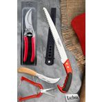 LZ-K12 Budama Makası Budama Testeresi Dal Budama ve Aşı Çakısı Bıçağı 4 Lü Set