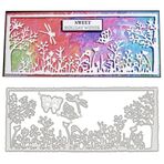 LZBRDY Dikdörtgen Çerçeve Çiçek Ağaçları Kelebek Yusufçuk Kabartma Arka Plan Kesme Kalıpları Kart Yapımı ve Scrapbooking için Şablon, Sanat El Sanatları Kalıp Kesim Scrapbooking Malzemeleri