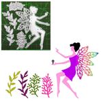 LZBRDY Elf Melek Kanatları Yapraklar Şube Kabartma Metal Kesme Kart Yapımı için Ölür Scrapbooking Doğum Günü Şükran Günü Noel Sevgililer Günü Kalıp Kesim Şablon