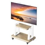 LZDRETUQ TV standı, motorlu tutucu, TV tutucusu, kilitlenebilir tekerleklere sahip mobil TV tutucusu, 50 ila 100 inç TV standı, tekerlekli TV standı, döner stand