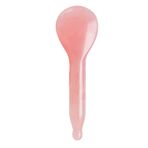LZLRUN Rose Quartz Jade Roller Real Jade Gua Sha Board Mantar Masaj Yüz Kaldırma Aleti Yüz Guasha Masaj aleti (Kaşık şekli)