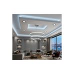 Lzy Avize Store 3’lü Çember Modern Krom Avize Beyaz Işık Tek Renkli – Salon & Yemek Masası Sarkıt Aydınlatma