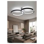 Lzy Avize Store Chronos Siyah Modern Plafonyer LED Avize 3 Renk | Salon, Mutfak, Antre ve Çocuk Odası İçin
