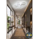Lzy Avize Store Liya Tasarım Beyaz LED Plafonyer Avize - 3 Renk Işıklı Ayarlanabilir Modern Aydınlatma