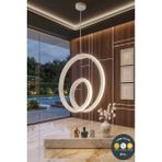 Lzy Avize Store Orjin Beyaz Modern Çember LED Sarkıt Avize 3 Renkli Şık Antre & Hol Aydınlatma - 1