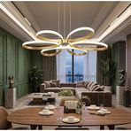 Lzy Avize Store Yonca 6'lı Modern LED Plafonyer, Eskitme Altın, Salon, Yemek Masası, Antre ve Mutfak için