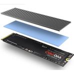 M.2 2280 SSD Nvme Notebook (Laptop) Uyumlu Soğutucu Alüminyum Alaşımlı Isı Emici Pasif Soğutucu -Termal Pad Yeni Nesil - Gri