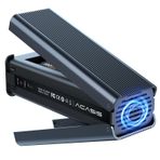 M.2 NVMe SSD Cloner, Soğutma Fanlı Çift Yuvalı Çevrimdışı Teksir Makinesi, USB C - M.2 Cloner, Pcle Boyutu 2230/2242/2260/2280 Uyumlu (Gri)