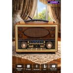 M-2027BT Bluetooth Hoparlör Nostaljik Radyo Sd/usb/fm Şarjlı Radyo Mp3 Çalar