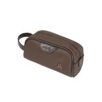M 433 Mega Bag Kanvas El/Clutch/Makyaj/Tıraş Çantası Kahverengi