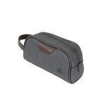 M 433 Mega Bag Kanvas El/Clutch/Makyaj/Tıraş Çantası Siyah-Kahverengi
