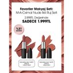 M.A.C Macximal Nude İkili Ruj Seti: Velvet Teddy & Kinda Sexy Renkli Uzun Süre Kalıcı Makyaj