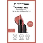 M.A.C Powder Kiss Hazy Matte Lipstick Teddy 2.0 Renkli Nemlendirici Etkili Buğulu Mat Ruj