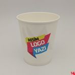M Cup Özel Baskılı 7 Oz Vendıng Karton Bardak 3000 Adet