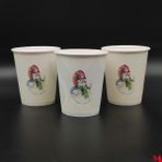 M Cup Yılbaşı Temalı Karton Bardak 50 Adet - Atkılı Kardan Adam