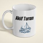 M. Kemal Atatürk Kupa Bardak - Beyaz