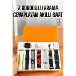 M Merc Giyim Akıllı Saat 7 Kordonlu Bildirim Görebilen Metal Kordon Gps Özelliği - Çok Renkli