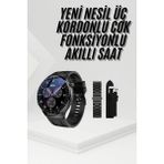 M Merc Giyim Amoled Ekran Metal Deri Silikon Kordonlu Uyku ve Sağlık Takibi - Çok Renkli