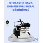 M Merc Giyim Dc 12V Metal Hava Kompresörü Araç Lastik Şişirme 35L/DK - Çok Renkli