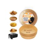 M Mimoza Park Air Fryer Pişirme Kağıdı 50 Adet Hava Fritözü,yuvarlak Model Pişirme Kağıdı Airfryer Yağsız Firitöz