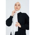 m moon scarf Premium Bambu Kraş Şal “ Optik Beyaz “