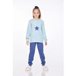 M MOONCOVER Kız Çocuk Baskılı Interlok Mevsimlik %100Pamuk Pijama Takımı Anne-Kız Kombinli