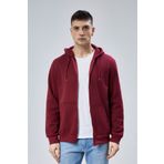 M MOONCOVER Mooncover Erkek Fermuarlı Kapşonlu Cepli Sweatshirt – Bordo