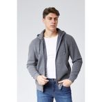 M MOONCOVER Mooncover Erkek Fermuarlı Kapşonlu Cepli Sweatshirt – Koyu Gri