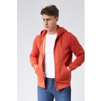 M MOONCOVER Mooncover Erkek Fermuarlı Kapşonlu Cepli Sweatshirt – Turuncu