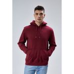 M MOONCOVER Mooncover Erkek Kapşonlu Kanguru Cepli 3 İplik Şardonlu Sweatshirt – Bordo