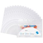 M MUCHENGBAO 100'lü Paket Hap Torbası Torbası - (10,16 cm X 7,04 cm) Kalınlık 6 Mil, Taşınabilir Plastik Hap Torbası Vitamin, Takviyeler, İlaç ve Vitamin Saklama