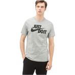 M Nsw Tee Just Do It Swoosh Erkek Tişört AR5006 AR5006-063 - Gri