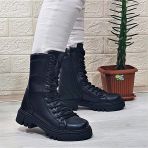 M.P 1416 Siyah Cilt İçi Sıcak Astar 25cm Bayan Postal Bot