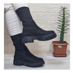 M.P 2746 Siyah Süet Bilekten Lastikli 27cm Bayan Bot